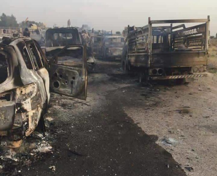 Hàng trăm xe vận tải của IS bị thiêu hủy ở tỉnh Anbar, Iraq