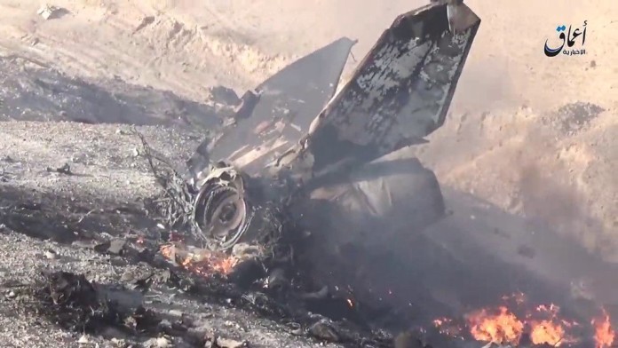 Chiếc MiG - 23 không quân Syria rơi cháy nát thành mảnh vụn