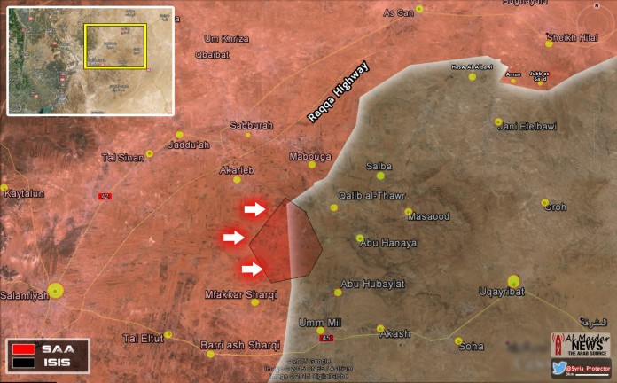 Bản đồ chiến sự sư đoàn tăng số 11 trên tỉnh Hama