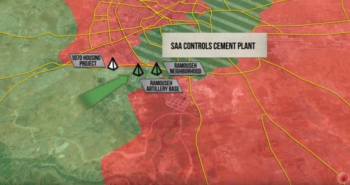 bản đồ chiến sự vùng Aleppo ngày 08/08/2016