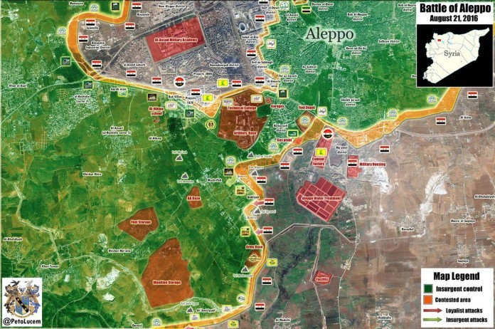 Chiến tuyến Aleppo ngày 21.08.2016