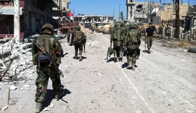 Binh sĩ Quân đội Syria tấn công ở Aleppo