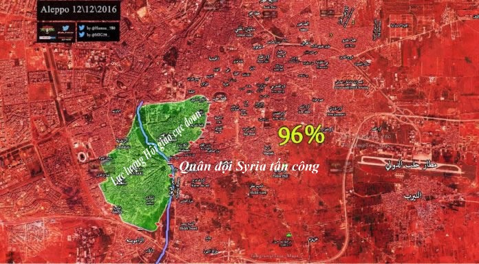 Tình hình chiến sự Aleppo tính đến ngày 12.12.2016