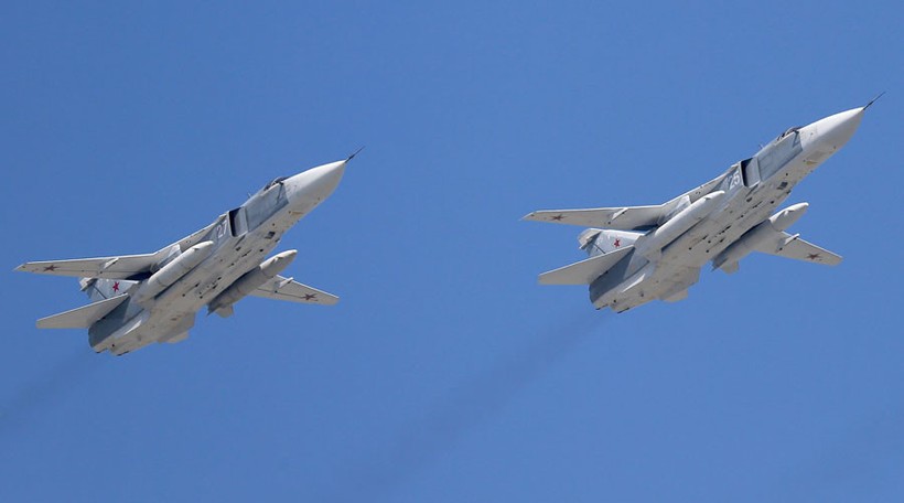Máy bay ném bom chiến trường Su-24 ở Syria (ảnh minh họa)
