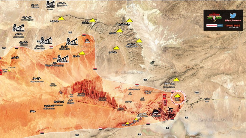 Toàn cảnh chiến trường Palmyra ngày 07.03.2017