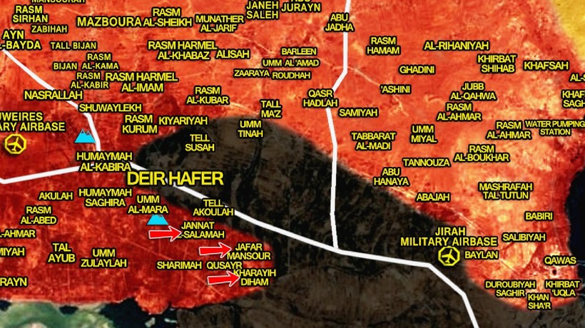 Bản đồ 3 ngôi làng lực lượng Tiger giải phóng ngày 21.03.2017