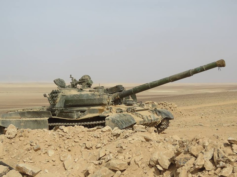 Xe tăng T-62 của quân đội Syria trên chiến trường (ảnh minh họa)