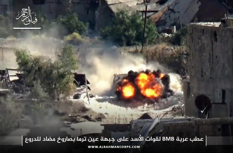 Phiến quân ngoại vi Damascus liều chết chống trả quân đội Syria ảnh 5 Phiến quân ngoại vi Damascus liều chết chống trả quân đội Syria ảnh 5