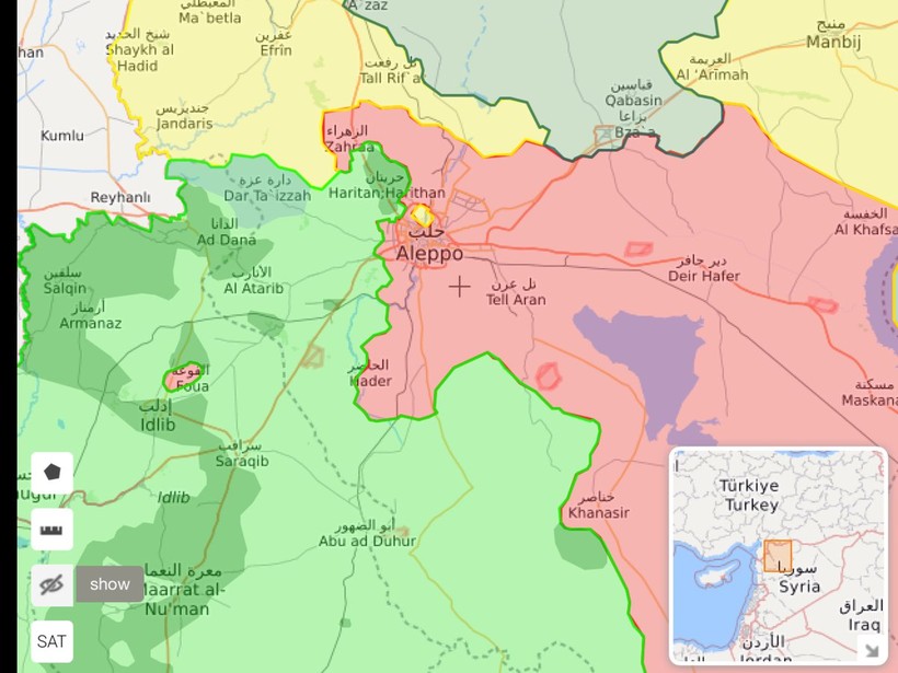 Bản đồ tình hình chiến sự Aleppo - ảnh South Front