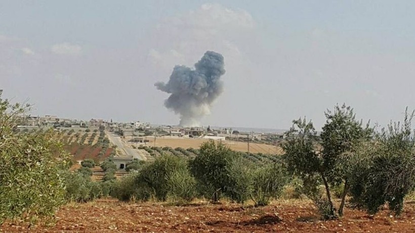 Không quân Nga không kích trên vùng nông thôn miền bắc Hama - ảnh minh hỏa Masdar News