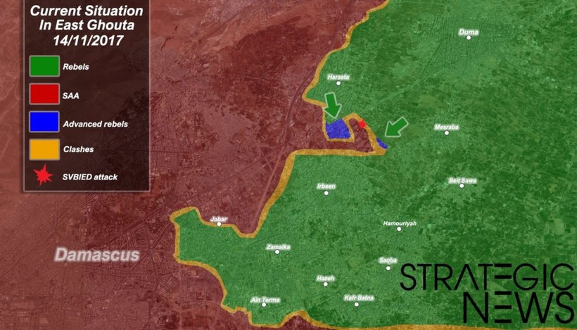 Chiến sự Syria: Quân Assad đánh tan phe thánh chiến tấn công ven Damascus ảnh 1 Chiến sự Syria: Quân Assad đánh tan phe thánh chiến tấn công ven Damascus ảnh 1