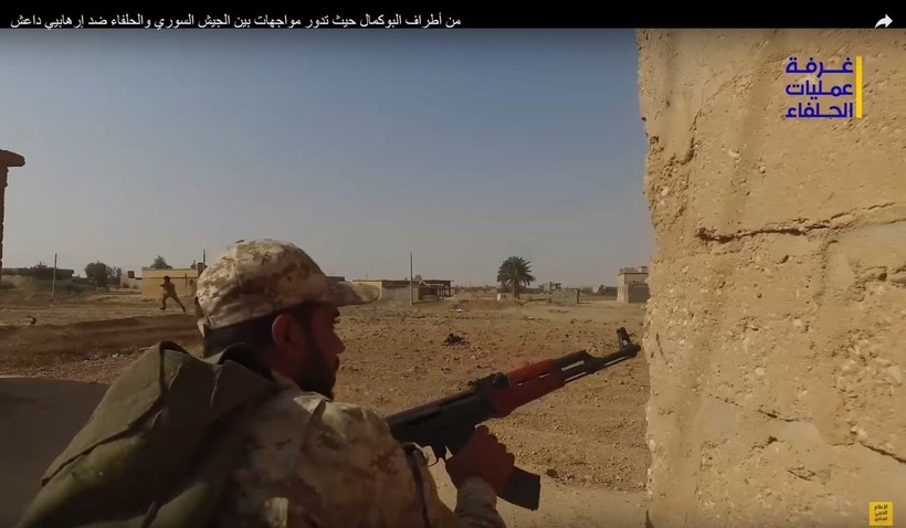 Binh sĩ quân đội Syria, chiến đấu trên chiến trường thành phố Albukamal - ảnh video Hezbollah