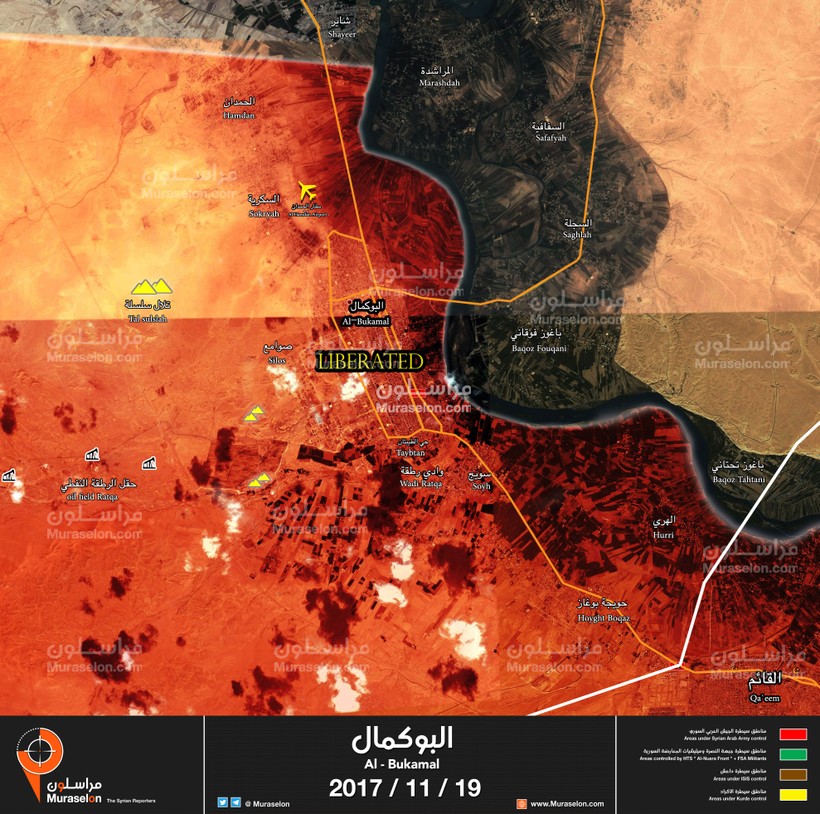 Tình hình chiến sự tỉnh Deir Ezzor tính đến ngày 19.11.2017, ảnh South Front