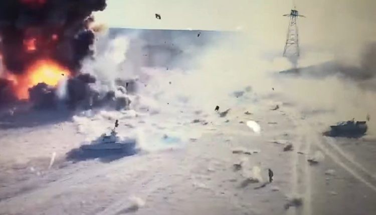 Vụ đánh bom tự sát kinh hoàng của IS trên chiến trường Iraq -  ảnh minh họa video truyền thông Iraq