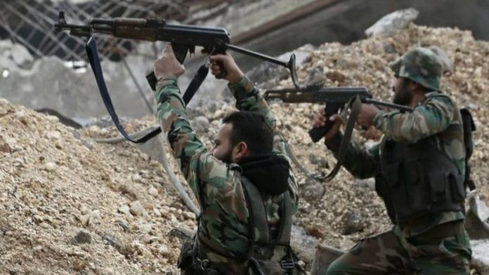 Binh sĩ lực lượng Vệ binh Cộng hòa, chiến đấu trên chiến trường Đông Ghouta - ảnh Masdar News