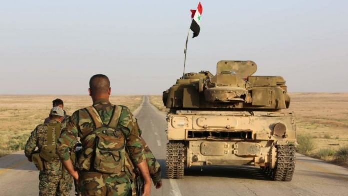 Các đơn vị lực lượng Tiger trên đường tiến công ở vùng nông thôn tỉnh Idlib - ảnh Masdar News