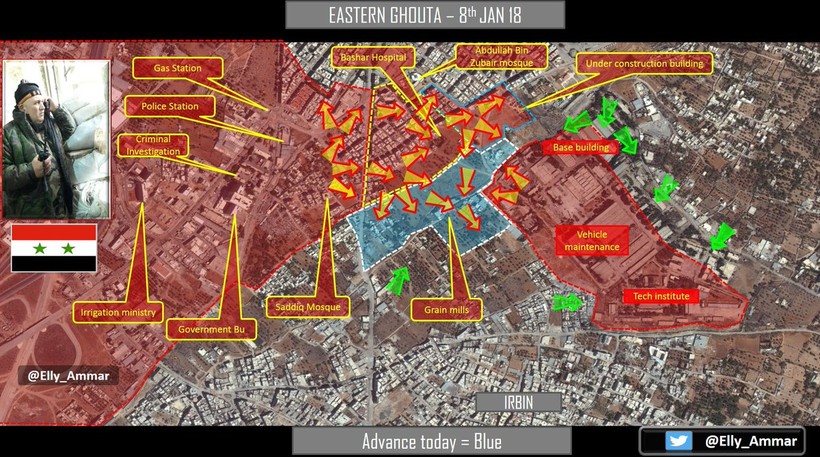 Quân đội Syria phá vỡ vòng vây phiến quân tại chảo lửa Đông Ghouta ảnh 1 Quân đội Syria phá vỡ vòng vây phiến quân tại chảo lửa Đông Ghouta ảnh 1