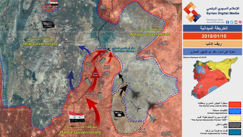Quân đội Syria áp sát sân bay chiến lược, sắp kết liễu Al-Qaeda tại đông Idlib ảnh 1 Quân đội Syria áp sát sân bay chiến lược, sắp kết liễu Al-Qaeda tại đông Idlib ảnh 1