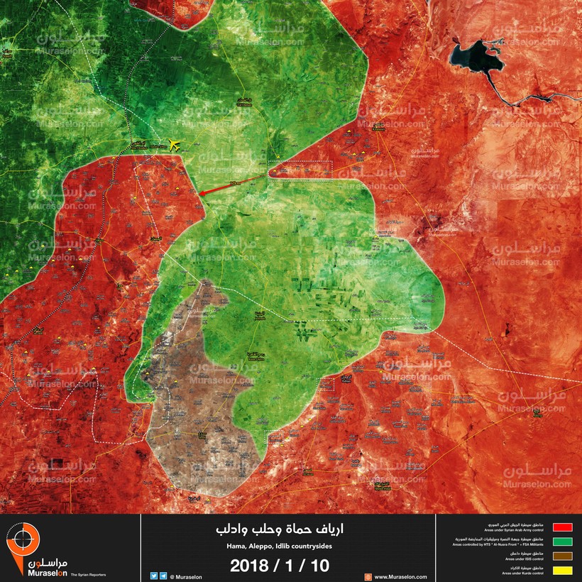 Bản đồ tình hình chiến sự khu vực Idlib - Aleppo - ảnh minh họa Muraselon