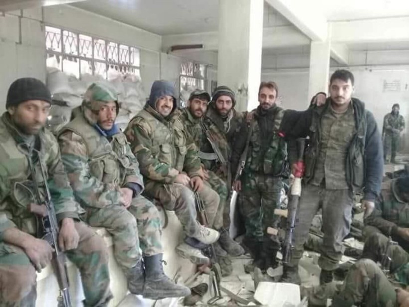 Binh sĩ quân đội Syria chuẩn bị tiến hành cuộc tấn công vào khu vực Đông Ghouta - ảnh minh họa Masdar News