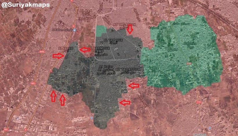 Cuộc chiến tàn khốc trong tử địa nam Damascus, Syria ảnh 1 Cuộc chiến tàn khốc trong tử địa nam Damascus, Syria ảnh 1