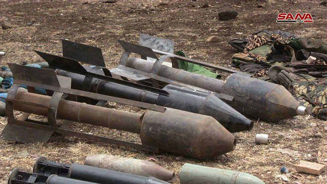 Quân đội Syria chiếm giữ lượng vũ khí khổng lồ của phe thánh chiến ở Homs ảnh 4 Quân đội Syria chiếm giữ lượng vũ khí khổng lồ của phe thánh chiến ở Homs ảnh 4