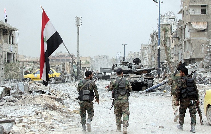 Quân đội Syria tiến vào giải phóng các thị trấn ở Daraa. Ảnh minh họa Masdar News