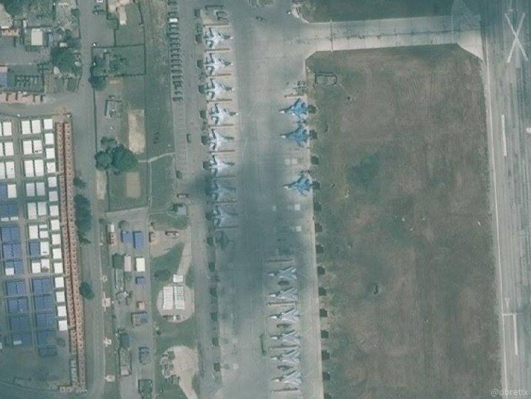 Căn cứ sân bay Khmeymim. Ảnh vệ tinh Masdar News