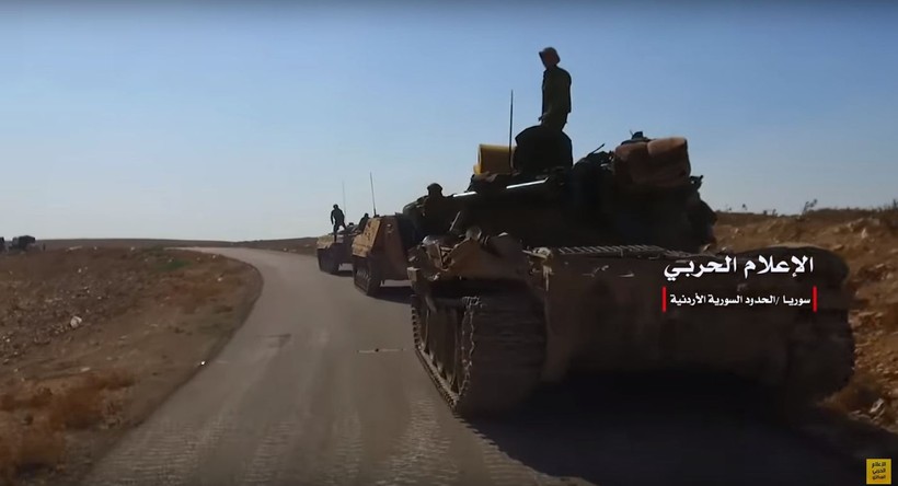 Quân đội Syria tiến công dọc theo tuyến đường tuần tra biên giới với Jordan