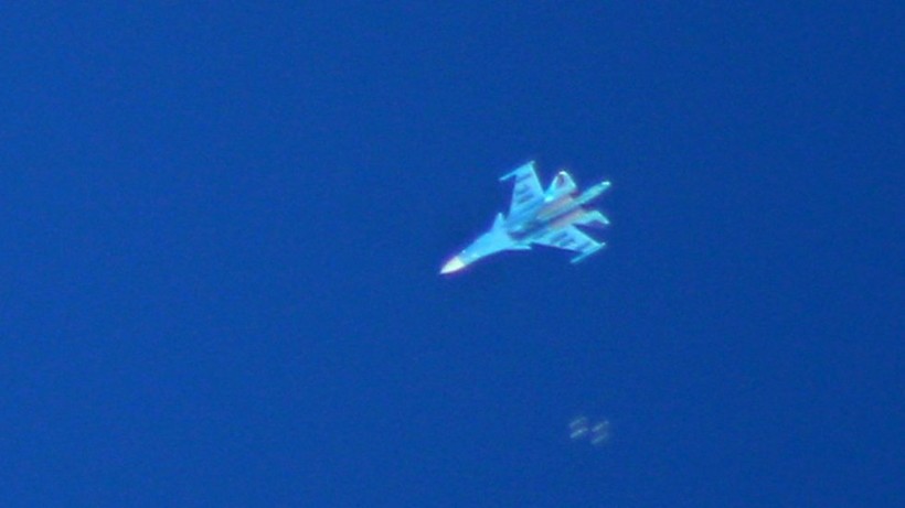 Máy bay ném bom chiến thuật Su-34 Nga trên chiến trường Idlib. Ảnh minh họa: Masdar News.
