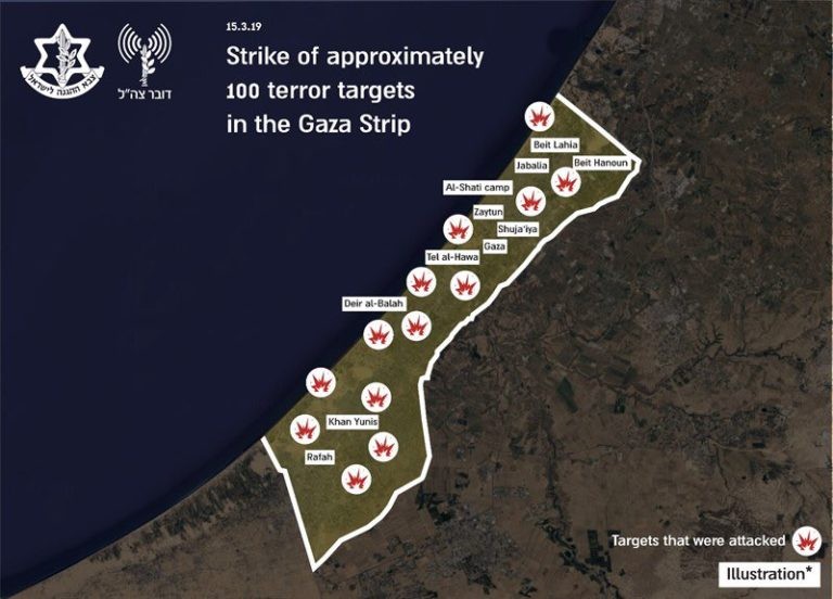 Israel không kích đến 100 mục tiêu trên Dải Gaza. Ảnh: South Front.