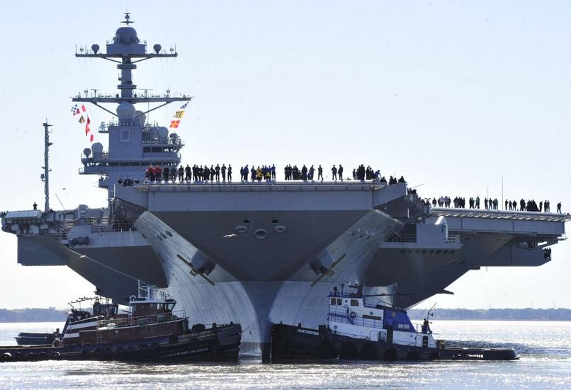 Tàu sân bay động cơ hạt nhân thế hệ mới USS Gerald Ford Mỹ. 