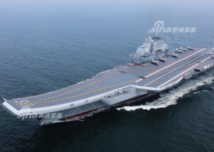 Biên đội tàu sân bay Liêu Ninh, hải quân Trung Quốc. Ảnh: Sina.