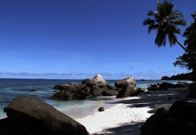 Bãi biển Beau Vallon của Seychelles. Ảnh: Cankao.