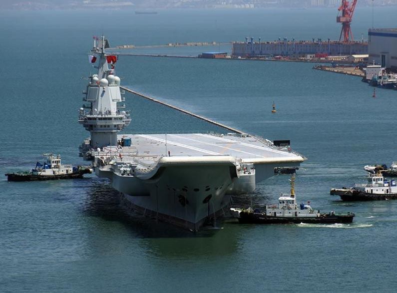 Tàu sân bay tự chế đầu tiên Type 001A Trung Quốc chạy thử từ ngày 13 - 18/5/2018. Ảnh: Takungpao.
