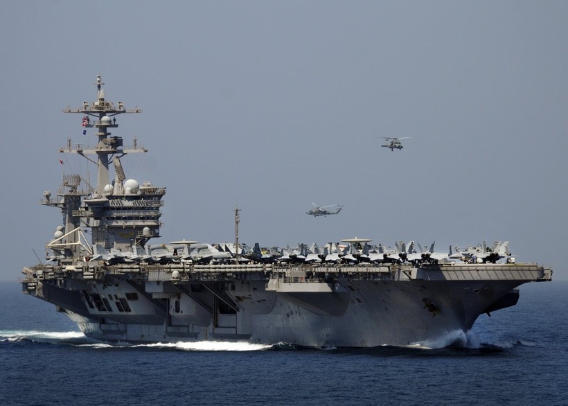 Cụm tác chiến tàu sân bay Mỹ vừa tuần tra thực thi tự do hàng hải ở Biển Đông