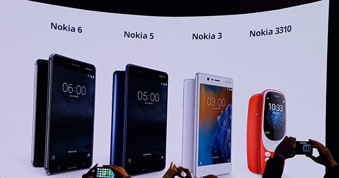 Loạt điện thoại Nokia mới. Ảnh: Cnet.