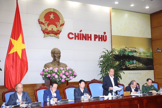 Phó Thủ tướng Trương Hoà Bình chủ trì cuộc họp của Ban Chỉ đạo khắc phục sự cố môi trường biển 4 tỉnh miền Trung (ảnh: VGP).