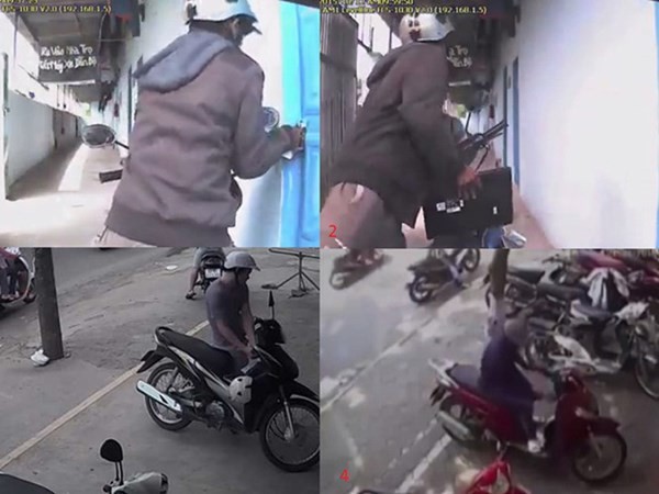 Video cảnh báo: Trộm ngang nhiên vào khu trọ trộm đồ
