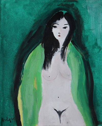 VCCA triển lãm bộ sưu tập tranh đồ sộ nhất của Lưu Công Nhân ảnh 3 Nude xanh - Sơn dầu trên toan - 65x54cm. Nguồn ảnh: Tư liệu của G39 và nhà sưu tập