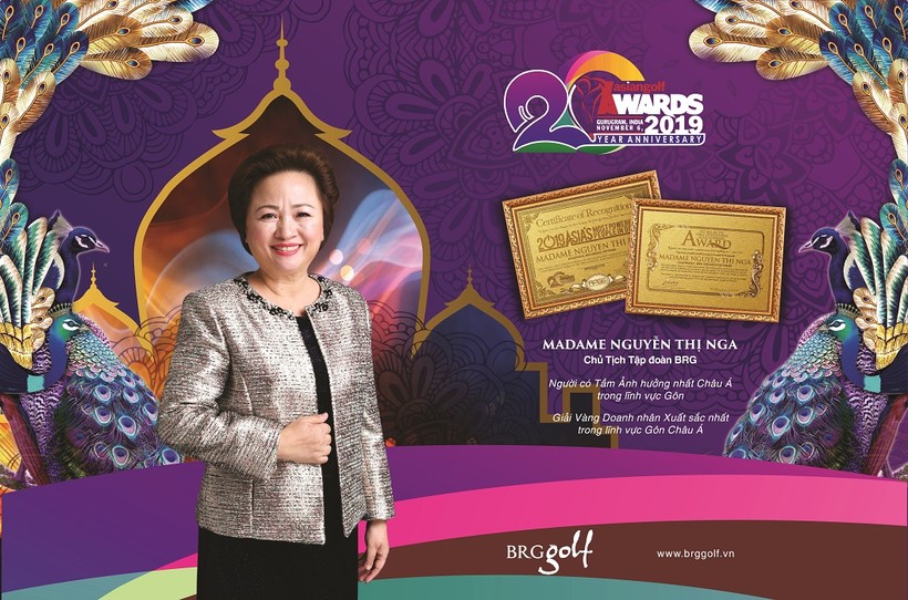 Madame Nguyễn Thị Nga, Chủ tịch Tập đoàn BRG nhận nhiều giải thưởng tại Asian Golf Awards 2019