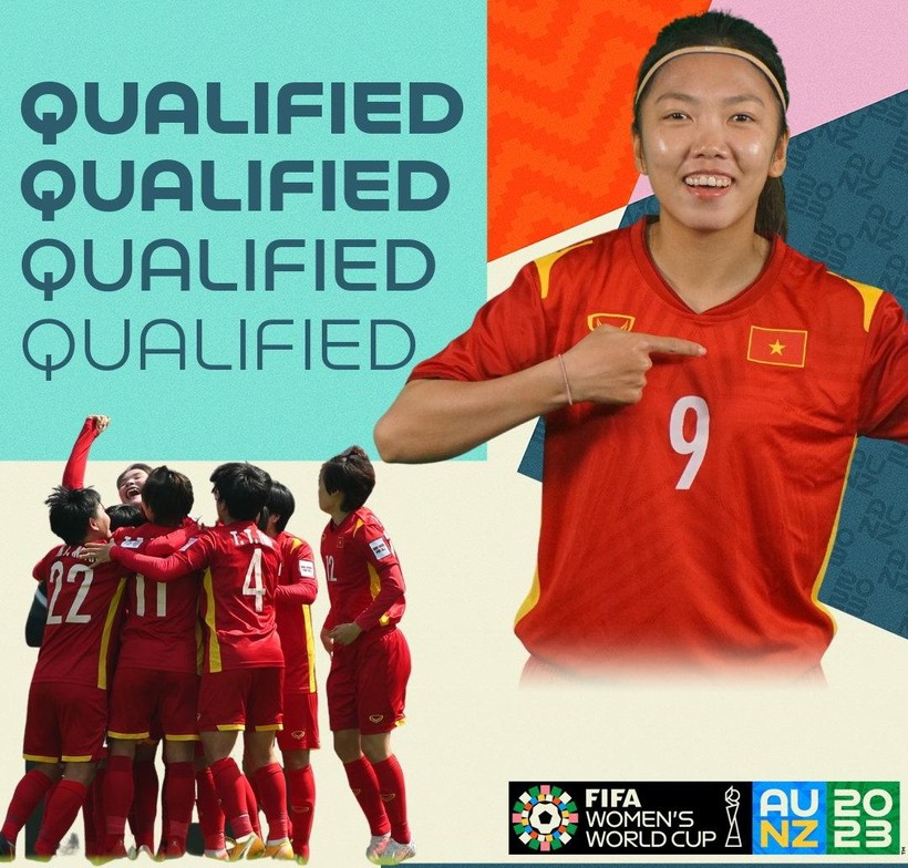 5 đội tuyển Việt Nam, Philippines, Trung Quốc, Hàn Quốc, Nhật Bản giành vé dự World Cup nữ 2023. Ảnh FIFA.