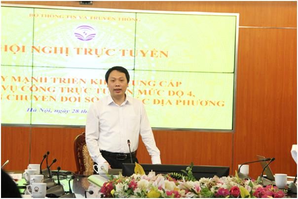 Thứ trưởng Nguyễn Huy Dũng phát biểu tại Hội nghị . Ảnh Mic