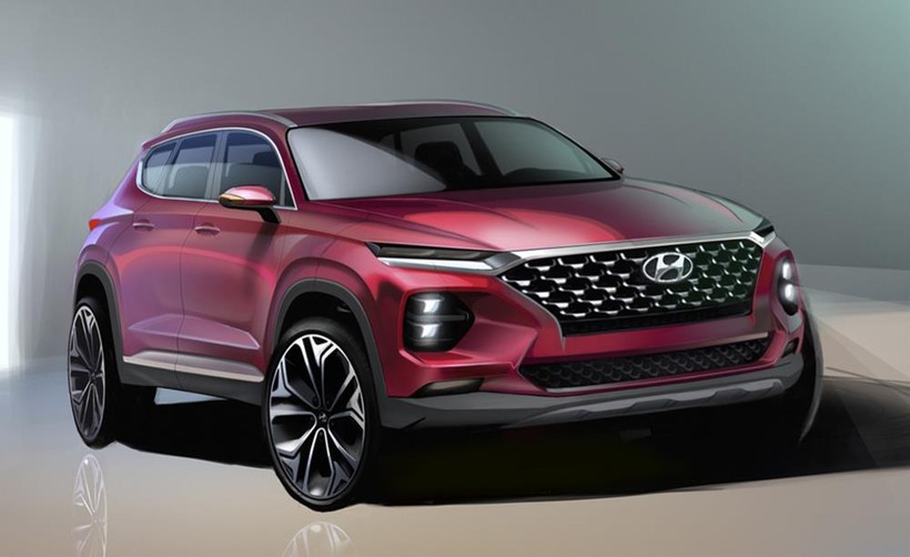 Hình ảnh dựng đầu tiên cho thấy cái nhìn rõ hơn về Hyundai Santa Fe thế hệ mới