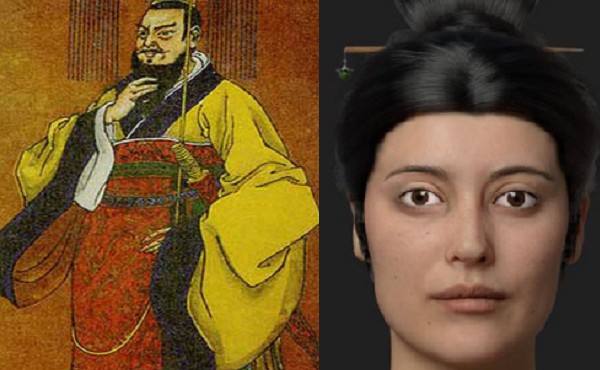 Bức chân dung khuôn mặt được tái tạo của một cô gái được cho là ái phi của Tần Thủy Hoàng.