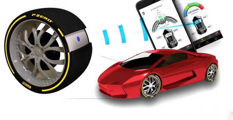 Pirelli Cyber Tire với nguyên lí hoạt động dựa trên các bộ cảm biến siêu nhỏ đặt trong lốp xe.