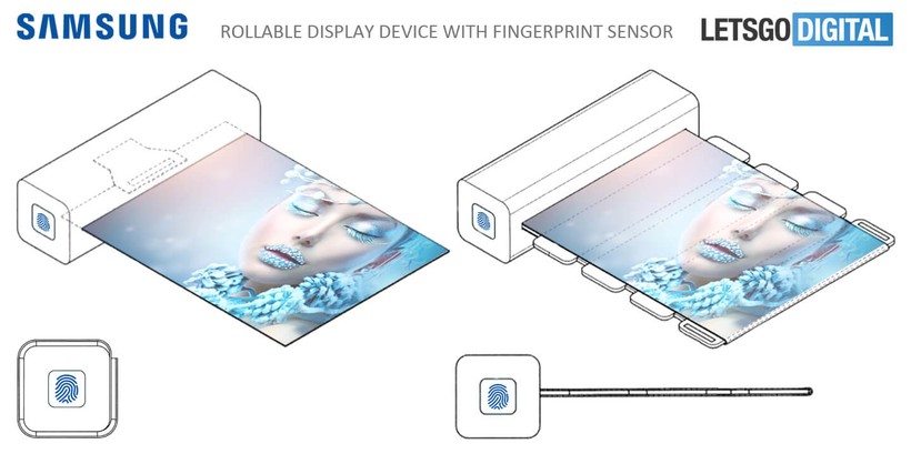 Samsung xin cấp bằng sáng chế cho màn hình cuộn với cảm biến vân tay ảnh 2 Samsung xin cấp bằng sáng chế cho màn hình cuộn với cảm biến vân tay ảnh 2