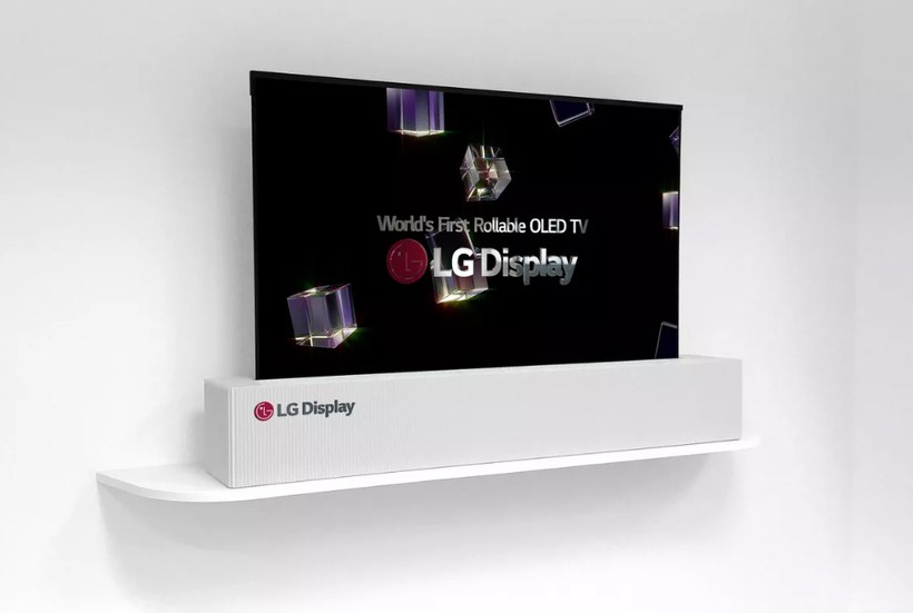 tivi cuộn lại được của LG (ảnh: LG Display)