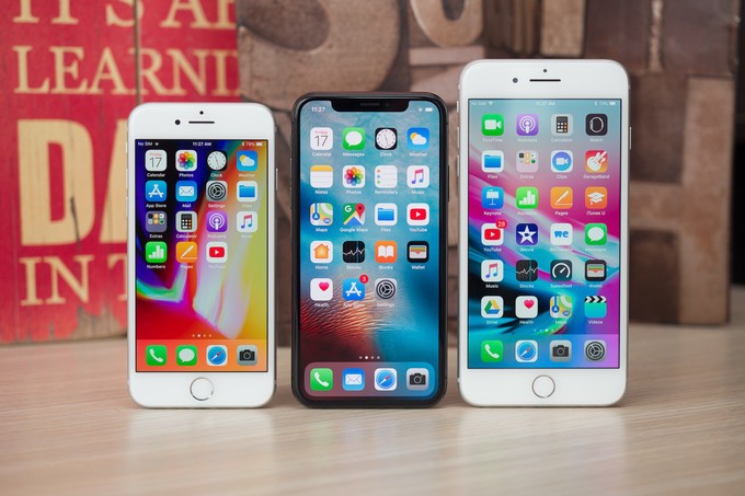 iPhone 8, 8 Plus và iPhone X (ảnh: Phone Arena)