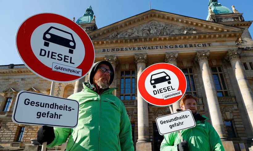 Các thành phố ở Đức có thể ra quyết định cấm xe chạy diesel (ảnh The Guardian)